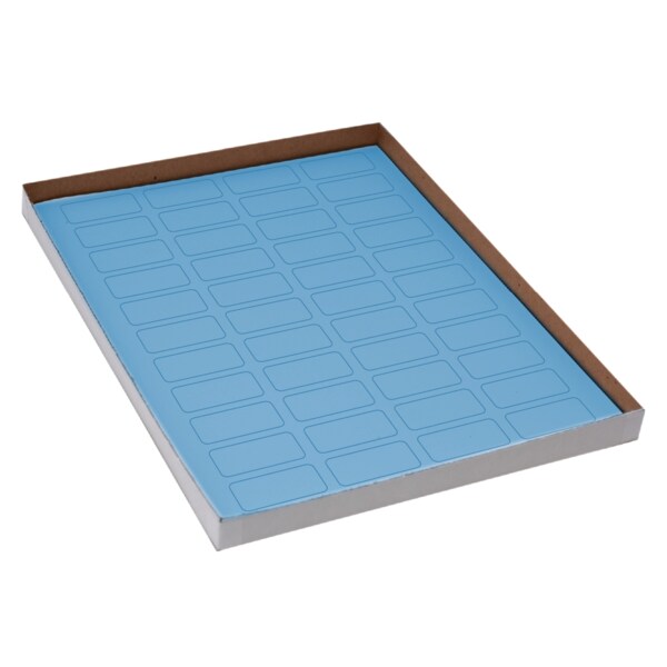Patient Charge Laser Sheet - 44 labels/sheet 13/16" x 1-7/10" Blue